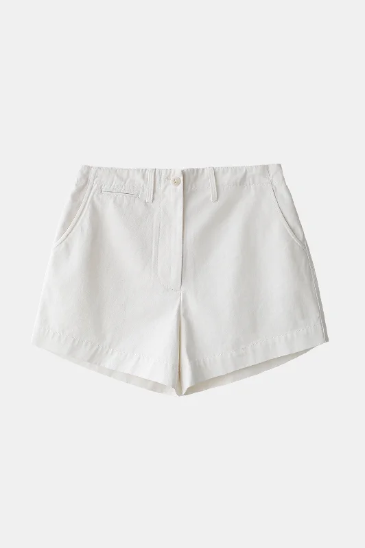 Chino Mini Cotton Short in White