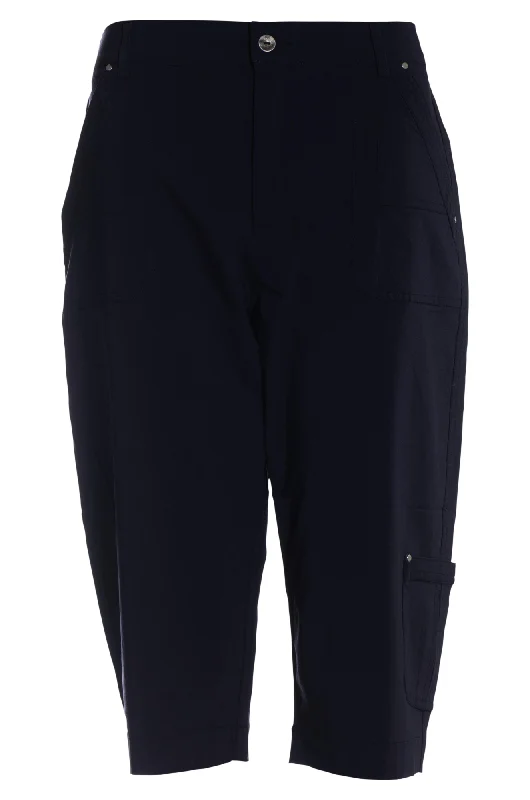 Micro Stretch Below Knee Pants | NAVY | 2144AR