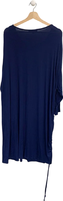 JD Williams Navy Ruched Sleeve Top UK 32