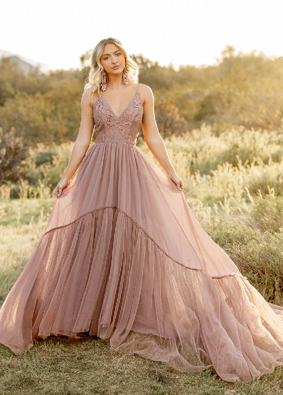 Mckenna Impact Dress in Rose Taupe