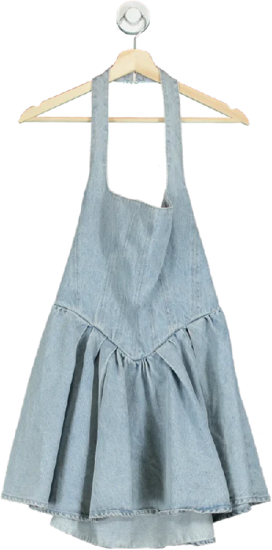 Oh Polly Light Blue Denim Dress UK 10