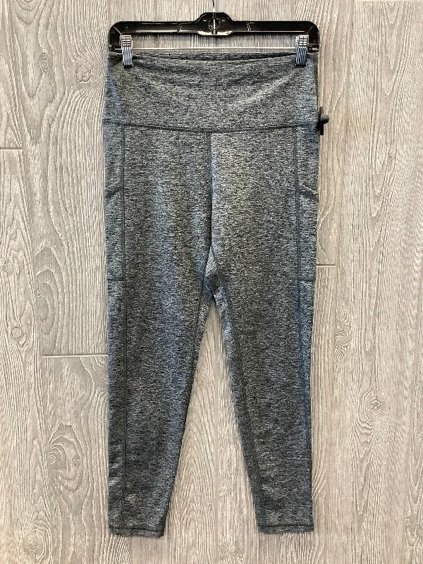 Athletic Leggings By Aerie In Grey, Size: L