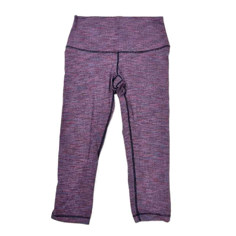 Athletic Leggings Capris By Lululemon In Pink & Purple, Size: M