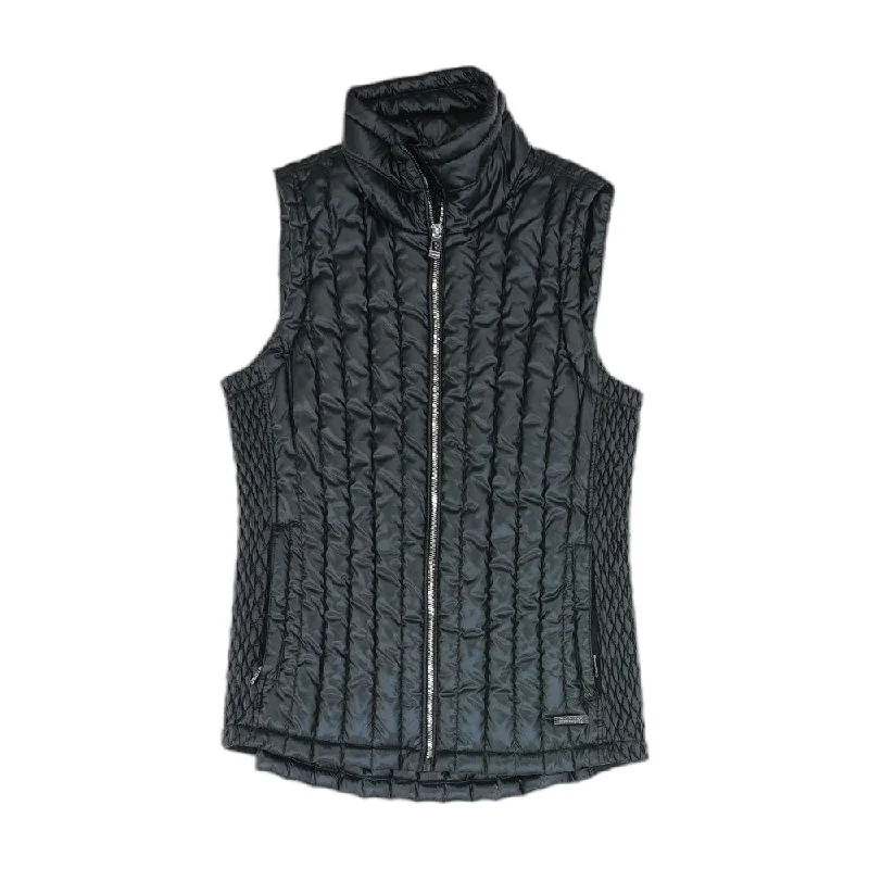 Black Solid Puffer Vest