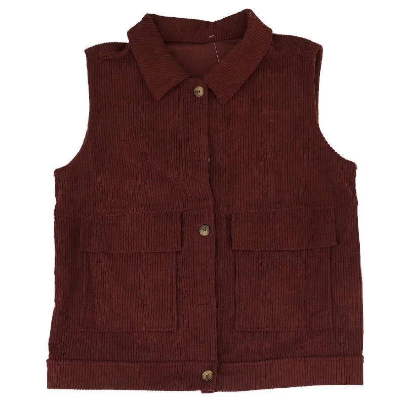 Burgundy Solid Vest