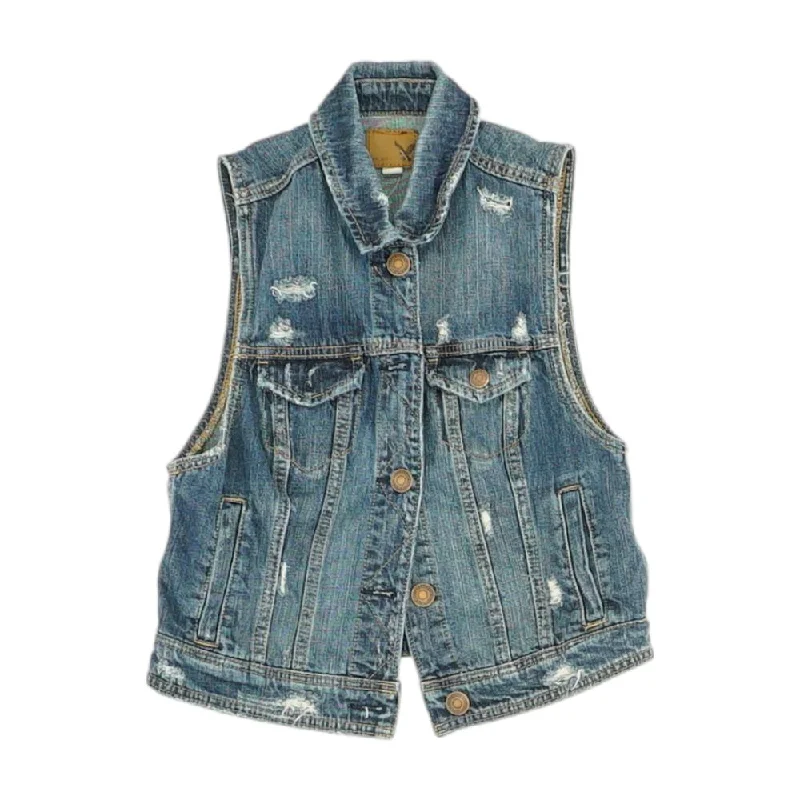 Indigo Solid Denim Vest