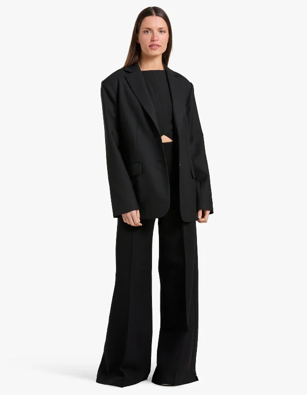 Amura High Waisted Wide Leg Pant - Black