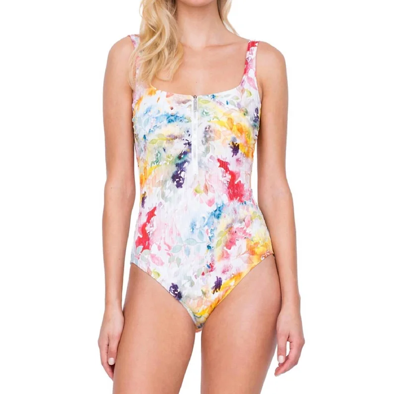 One Piece Swimsuit In Got Aquarelle Yellow